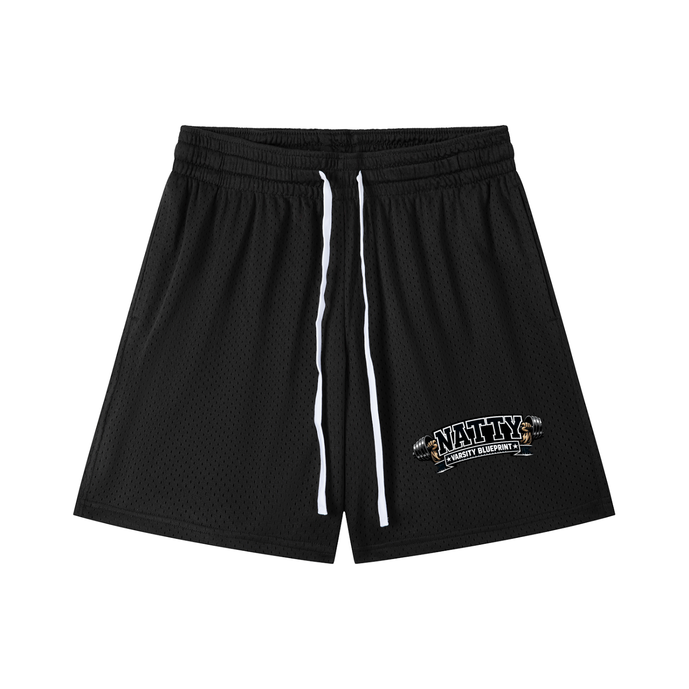 Mesh Drawstring Shorts