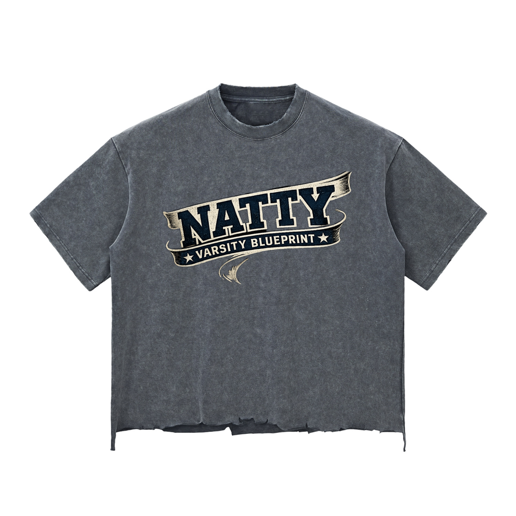 Snow Wash Raw-Hem Boxy T-shirt