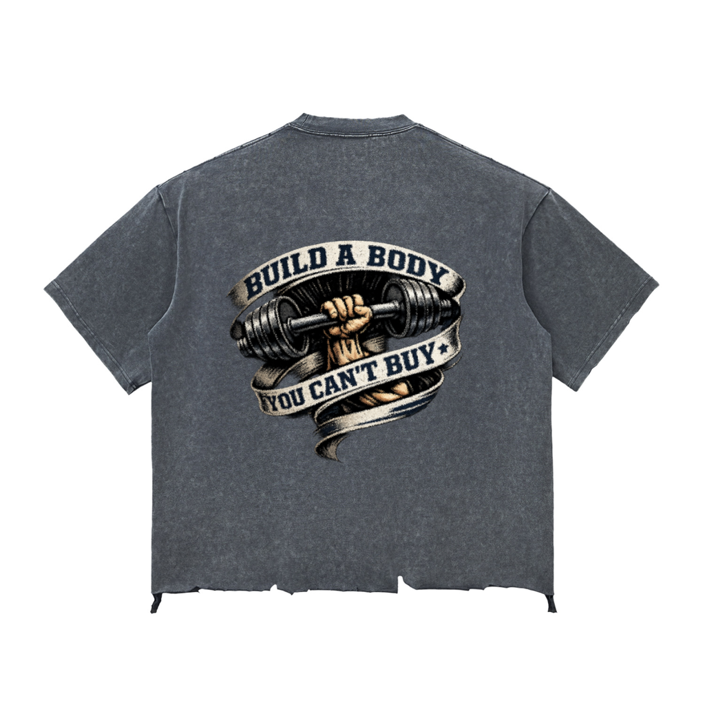 Snow Wash Raw-Hem Boxy T-shirt