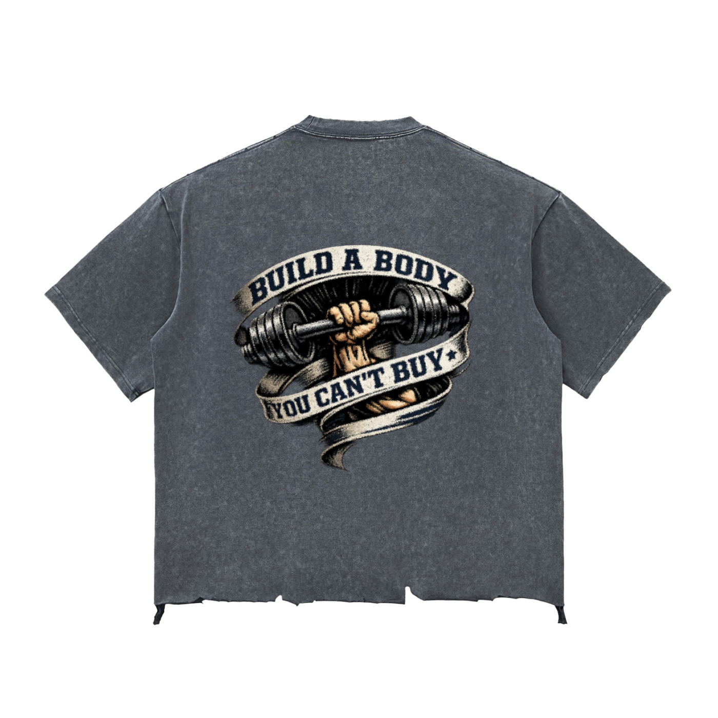 Snow Wash Raw-Hem Boxy T-shirt