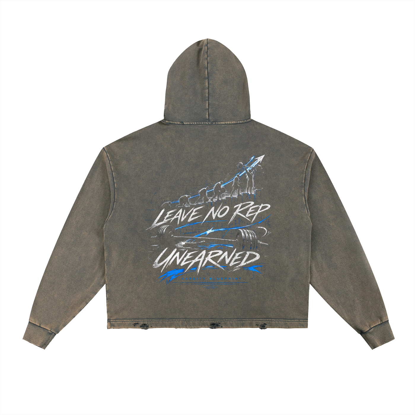 Vintage Washed Frayed-Hem Hoodie